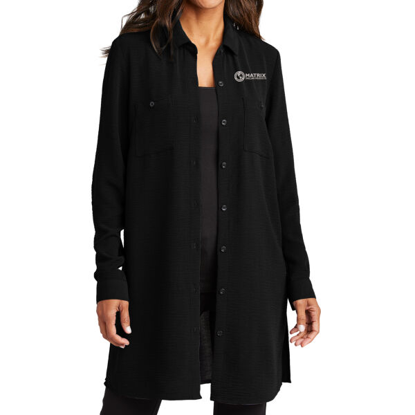 Matrix Drilling - Ladies Textured Crepe Long Tunic Thumbnail