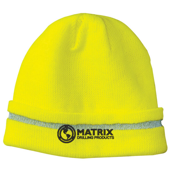 Matrix Drilling - Enhanced Visibility Beanie with Reflective Stripe Thumbnail
