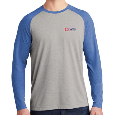 Matrix Drilling - PosiCharge ® Long Sleeve Tri Blend Wicking Raglan Tee Thumbnail