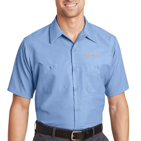 Matrix Drilling - Long Size, Short Sleeve Industrial Work Shirt Thumbnail